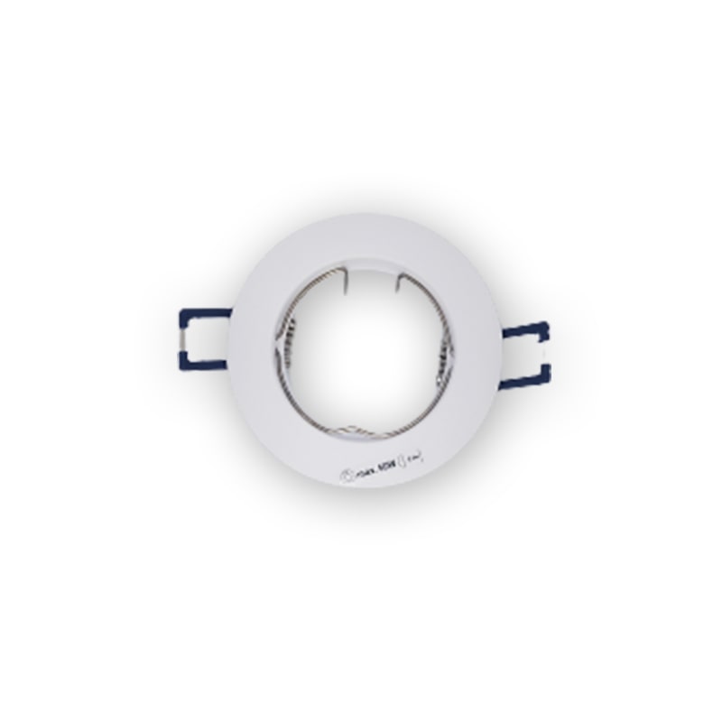CARCASSE SPOT ROND FIX BLANC METAL