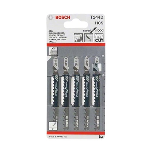 LAME SCIE SAUTEUSE BOIS BOSCH T144D 5PC