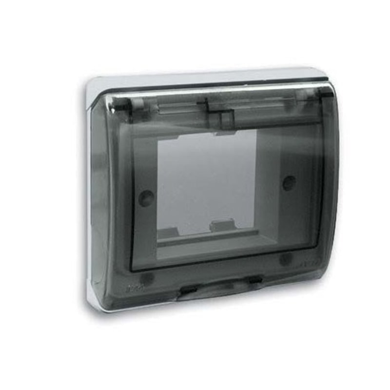 PLAQUE ETANCHE GRIS SOMEF 45SPQ02BG 2MODULE
