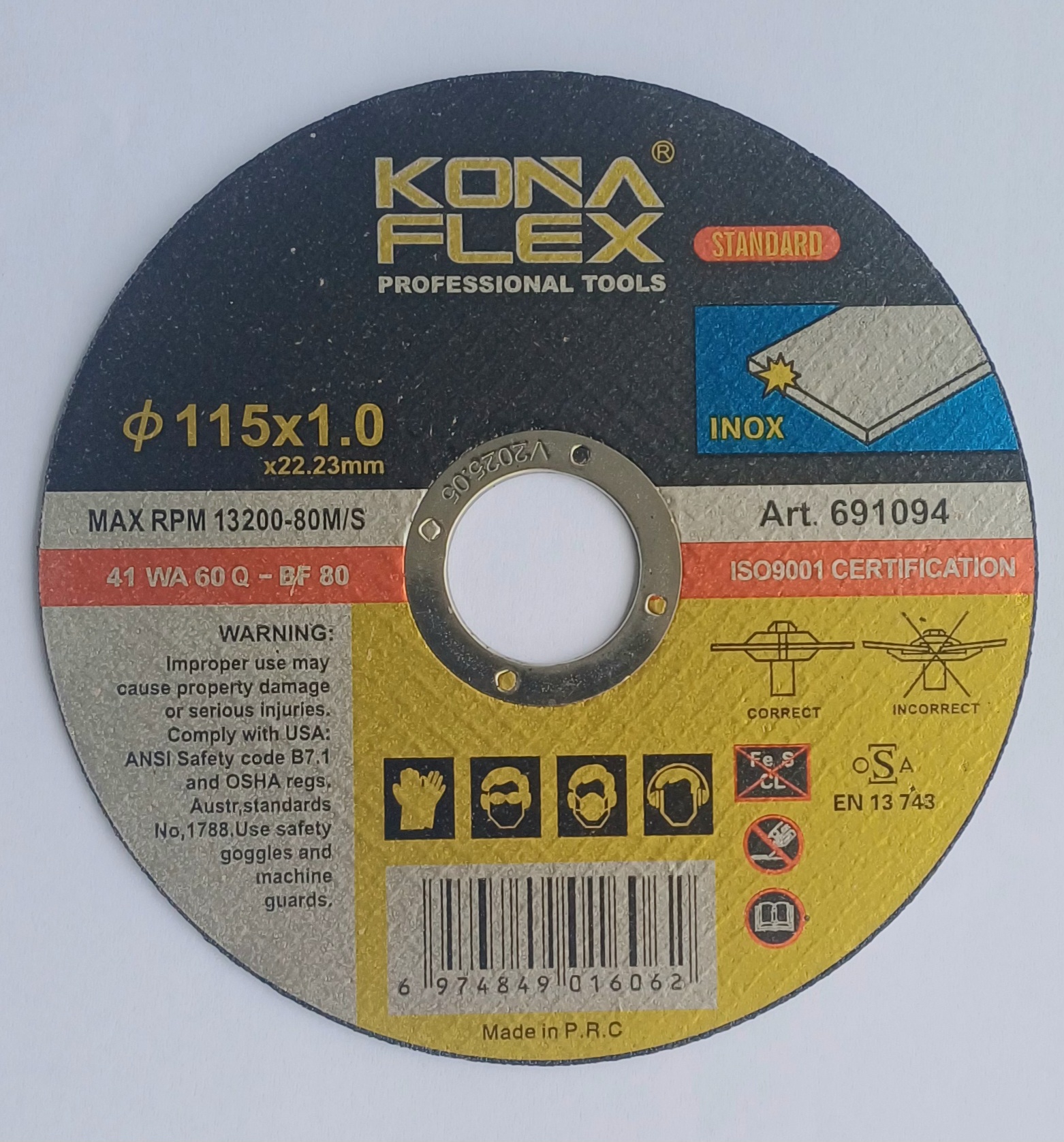 DISQUE INOX KONAFLEX 115MM