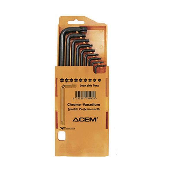 JEUX DE CLES TORX ACEM EN BOITE 9PCS