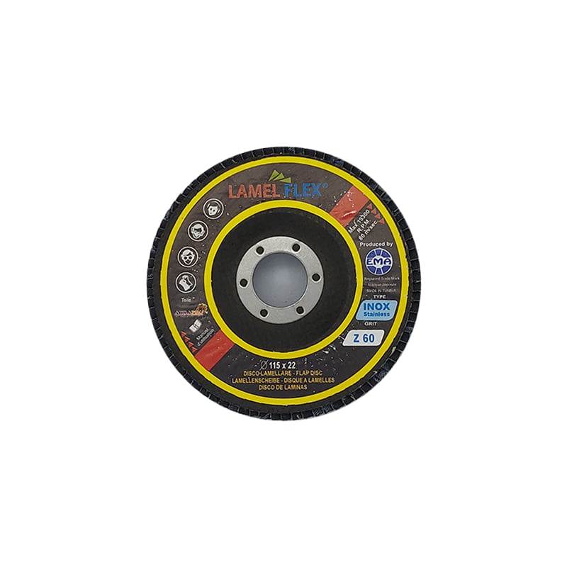 DISQUE LAMELLE PLAT INOX 115 Z60