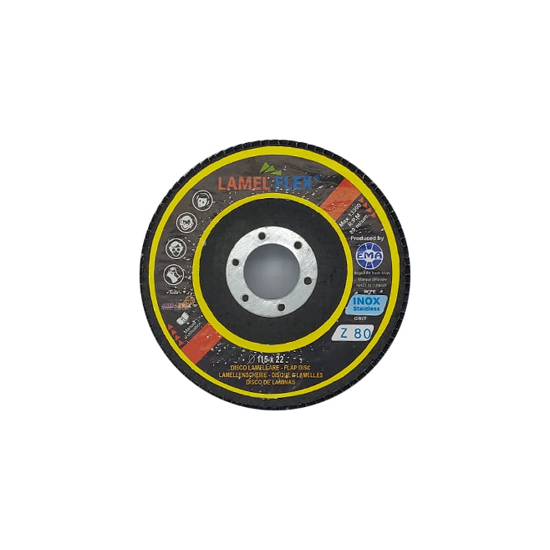 DISQUE LAMELLE PLAT INOX 115 Z80