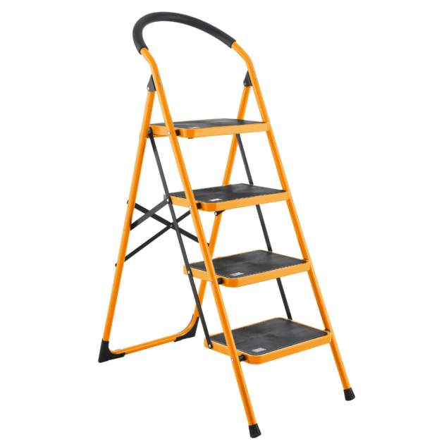 ESCABEAU ACIER 4 MARCHES LARGES MAX 150KGS TOLSEN 62684