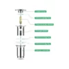 BONDE CLIC CLAC ROND 32mm CHROME SEDAL – Image 3