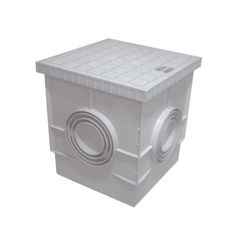 REGARD DE BRANCHEMENT EN PP 30X30 GRIS EJIM JCA4056