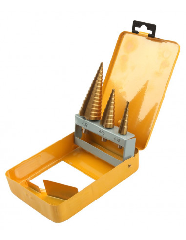 KIT 3 Mèches Etagées HSS Titanium TOLSEN 75878
