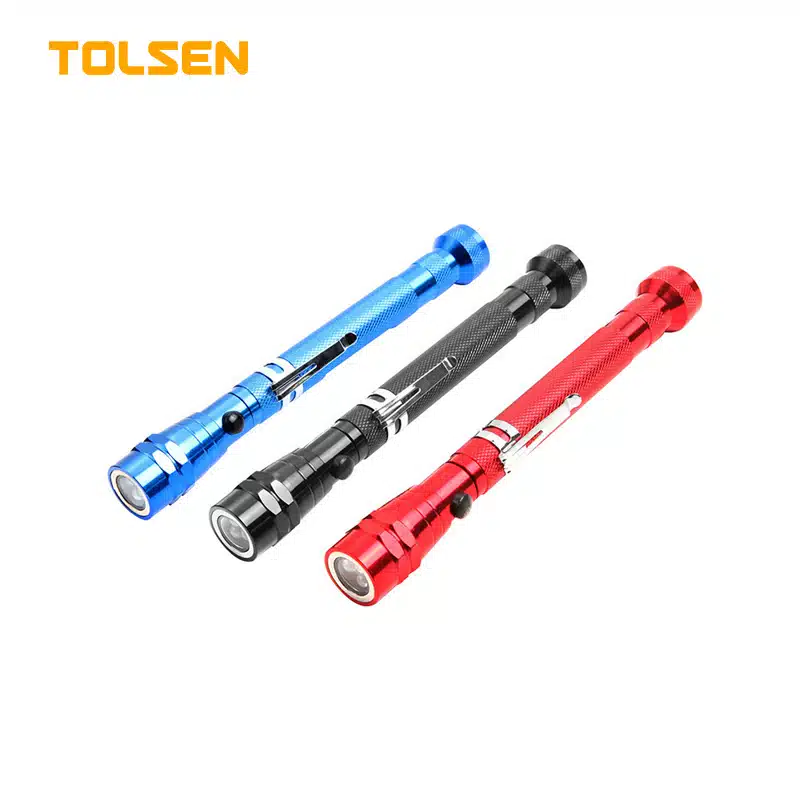 Torche lumin Led Télescopique alu à aimant TOLSEN 66011