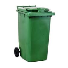 POUBELLE A 2 ROUES PLAST 240L VERT