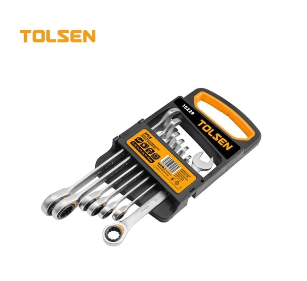 JEU DE 7 CLES MIXTE A CLIQUET TOLSEN 15229