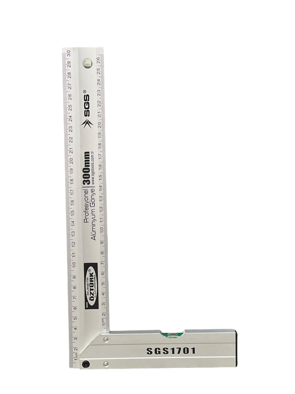 Équerre alum gradué 30cm à niveau SGS