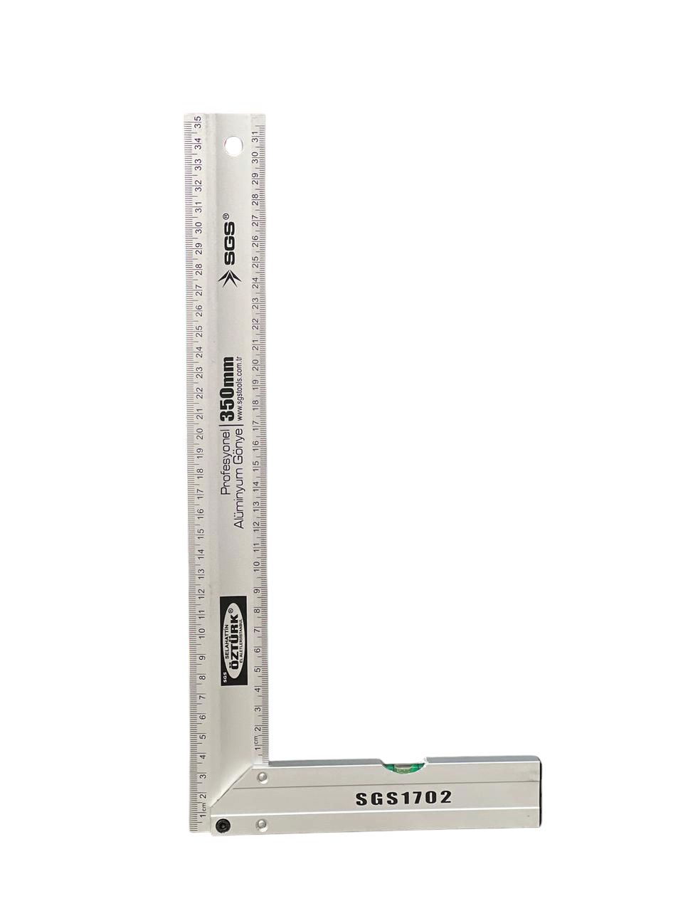 Équerre alum gradué 35cm à niveau SGS