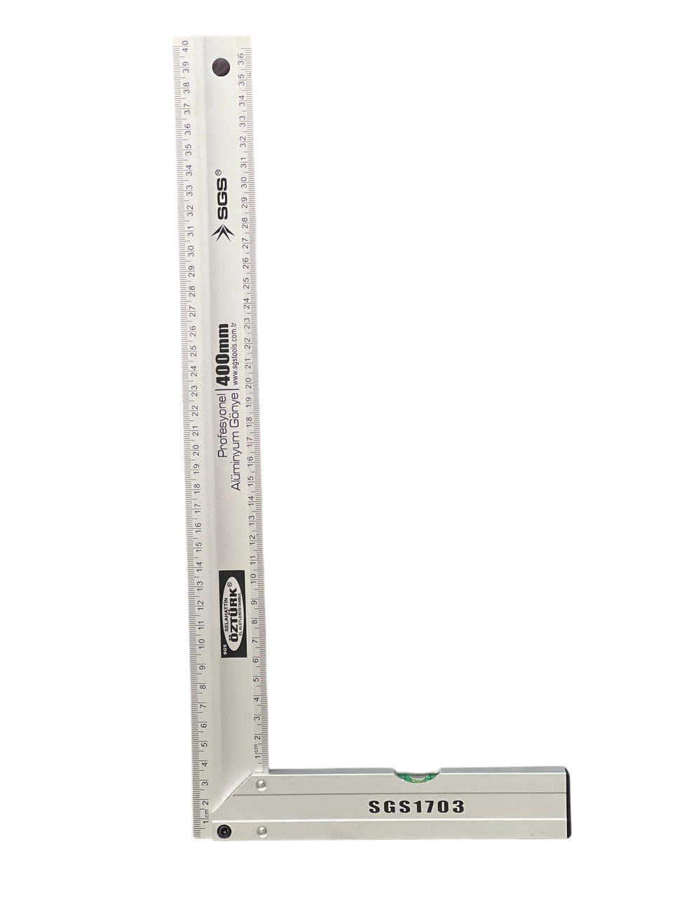 Équerre alum gradué 40cm à niveau SGS