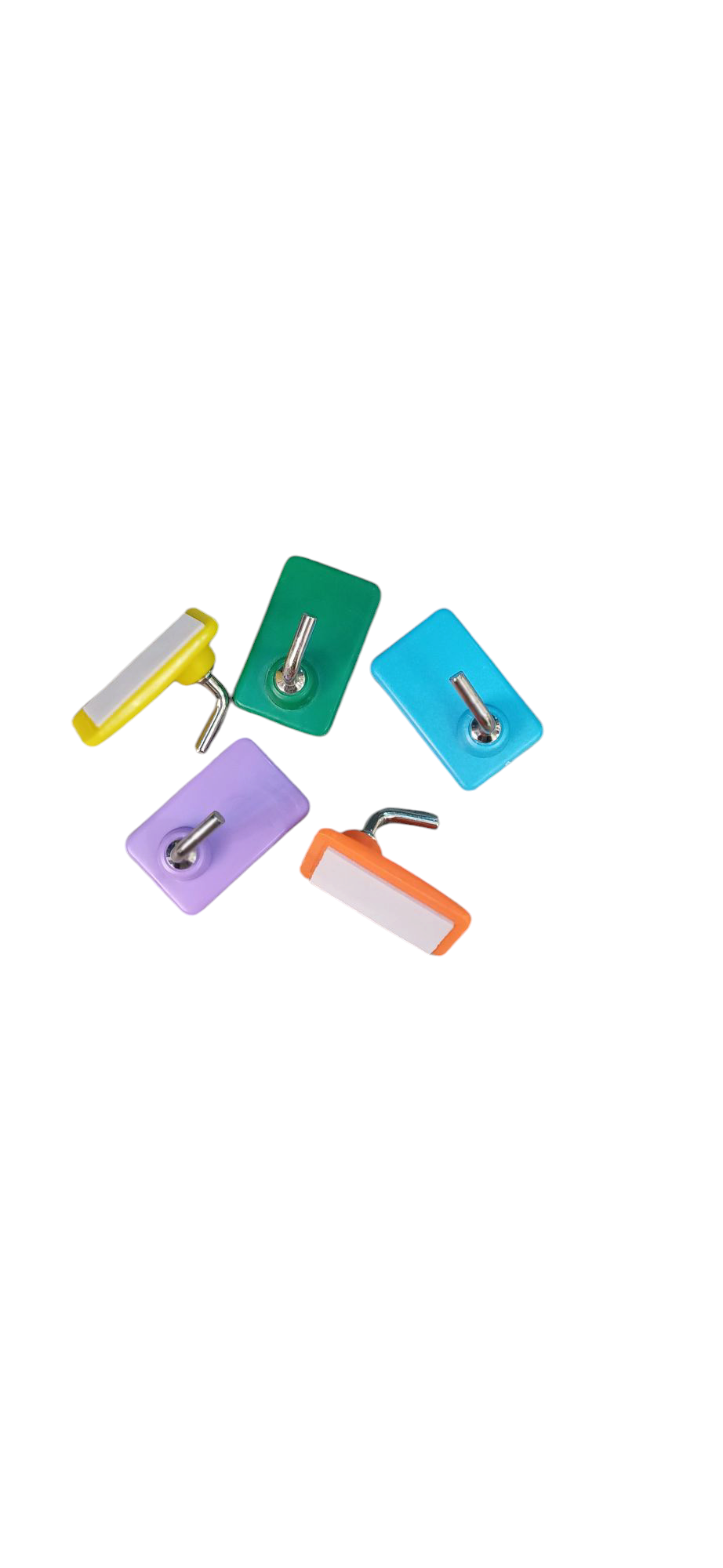 5 CROCHETS ADHÉSIFS PLAST/METAL couleurs aux choix
