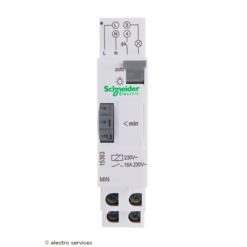 MINUTERIE REGLABLE 1-7MIN 16A SCHNEIDER
