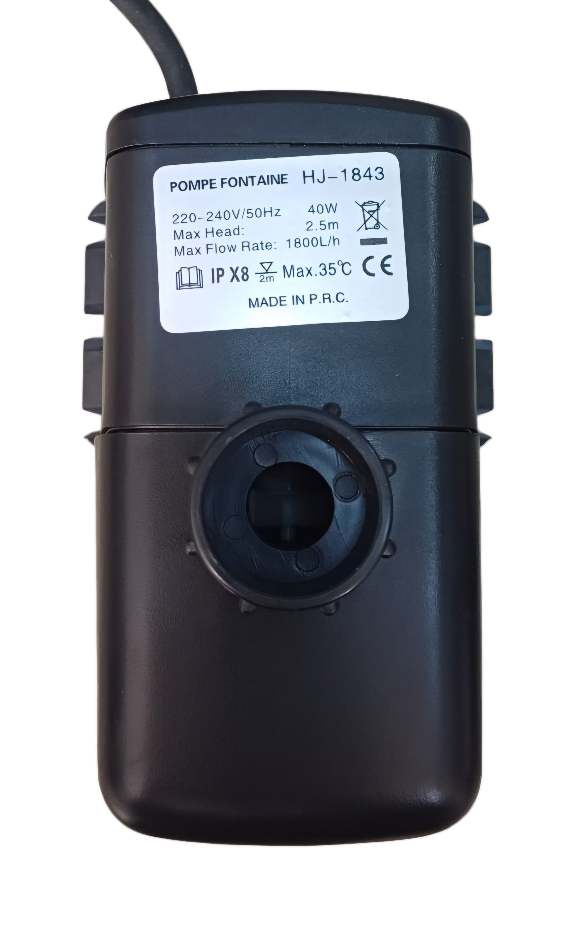 POMPE FONTAINE 1800L HJ-1843 40w max 2.5m – Image 2