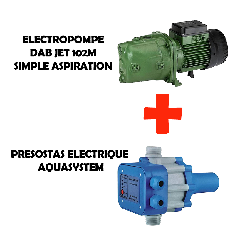 Pack électropompe + pressostat avec livraison gratuite
