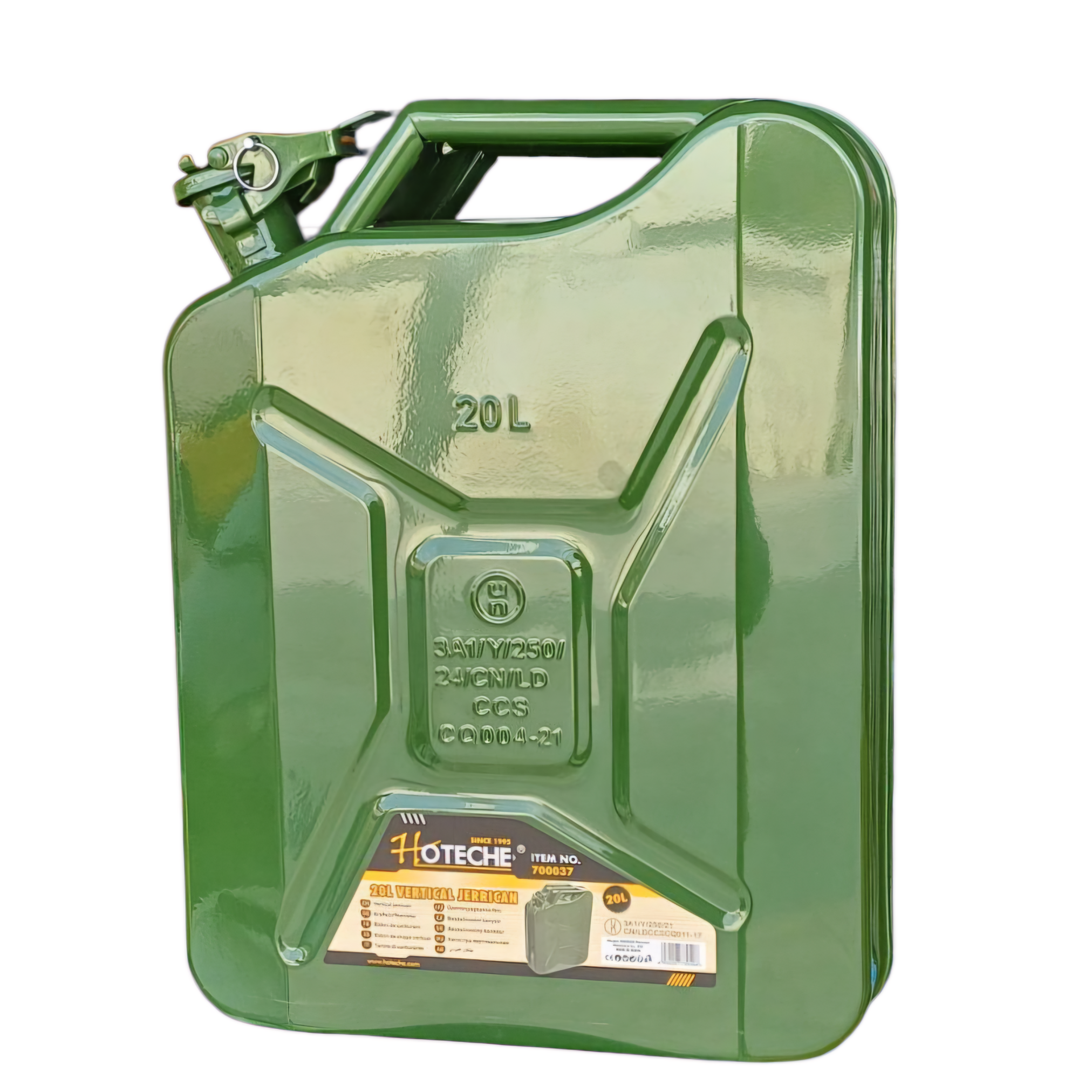 JERRICAN MÉTALLIQUE 20L SANS BEC