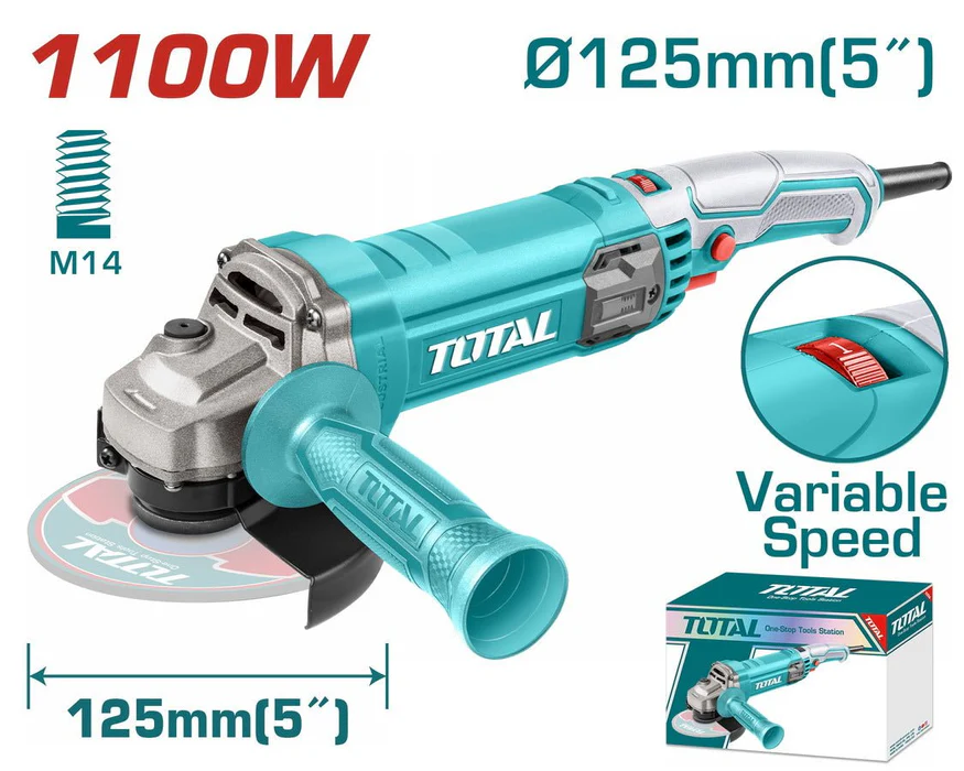 Meule à disque 125mm 1100w TOTAL avec variateur de vitesse